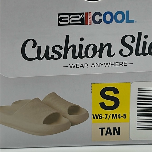 2361- 32 Degrees Cool Cushion Slide Sandals Tan Size S (W6–7) NWT - Picture 10 of 10
